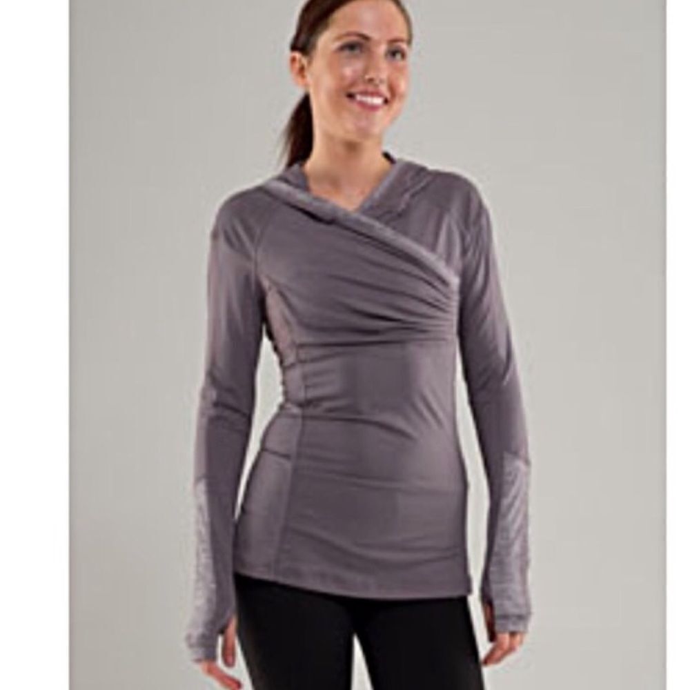 Lululemon Run For Your Life hoodie pullover in Heathered Magnum